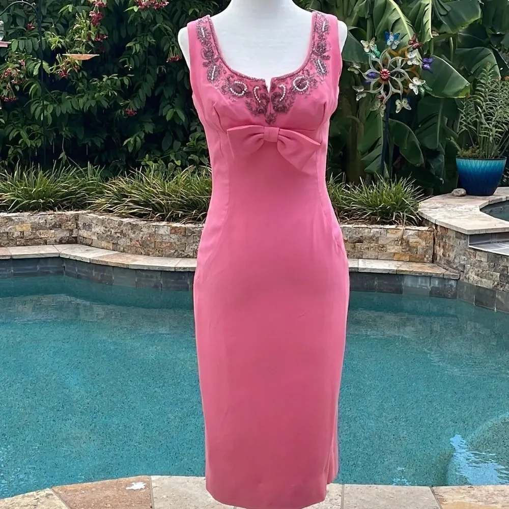 Stunning Vintage Pink Party Dress - Picture 1 of 14